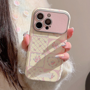 เคสโทรศัพท์มือถือลายสก็อตดอกไม้สีเงินหนังเทียมพิมพ์ลายสำหรับ 15/17promax/11/14/Fresh/12 ป้องกันการกระแทก - Product Image 5