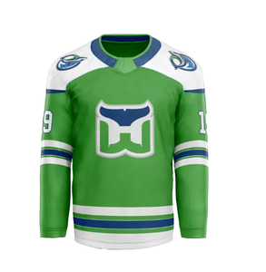 100% New Sublimated Ice Hockey Jersey Men's Full Sleeve Moisture-Wicking V-neck Breathable <b>Plus</b> <b>Size</b> Apparel - Product Image 1