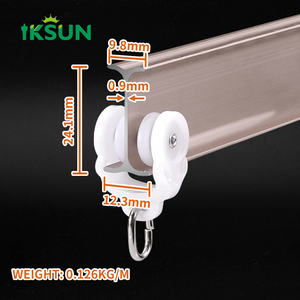 IKSUN Aluminio Nuevo Diseño Slimline Perfil de aluminio Curva Pista de cortina - Product Image 2