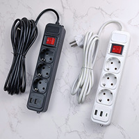 Wellsdiy – Meilleure vente, prix de gros, multiprise Euro 6 prises de haute qualité, rallonge 5m avec interrupteur, 10A