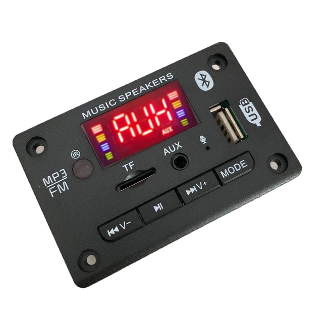 MP3 Car Player Decoder Hands-free Board 5V 12V 5.0 FM Radio Module Support FM TF USB AUX Recorders