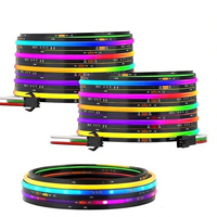Гибкая светодиодная лента FCOB SPI RGB IC LED WS2811 с адресной подсветкой, 432 светодиода, черная печатная плата, Dream Color, цифровая светодиодная пиксельная лента COB