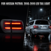 Feu arrière dynamique à défilement horizontal avec clignotant, effet fumé, remplacement direct, Nafu Auto pour Patrol Y62 SUV 2016-2019