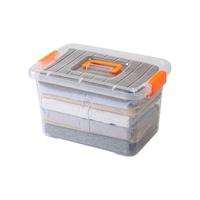 Boîte de rangement en plastique avec couvercle de sécurité et boucle boîte de rangement domestique transparente durable empilable et organisée