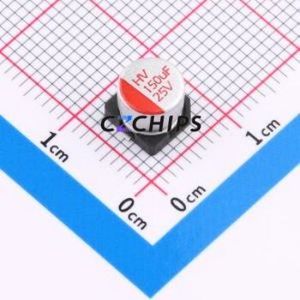 RYHV25V150UF6*5 ตัวเก็บประจุแบบแข็ง SMD,D6.3xL5.8 มม. ( ความจุ: 150uF )( แรงดันไฟฟ้า: 25V ) - Product Image 1