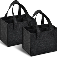 Articles promotionnels : Sac de transport pour 6/12 bouteilles de vin en feutre, sac à main de transport pour vin rouge avec séparateur de bouteilles, sacs non tissés – Vente en gros