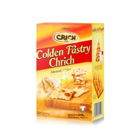 Galletas Crujientes de Hojaldre Dorado con Aceite de Oliva Virgen Extra, Pastel Fermentado Salado, Crujiente, Bolsa de 150g, Productos Horneados de Primera Calidad