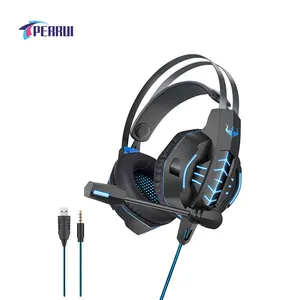 Factory Surround Sound Mikrofon Kopfhörer Best Wired Stylish Gaming Kopfhörer Headset Für Ps4 Ps5 Gaming Kopfhörer Headset