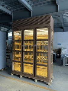 Refroidisseur de vin commercial 1500L refroidi par air Vitrine Réfrigérateur à boissons à trois portes pour hôtel en verre - Product Image 5