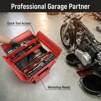 Kit d'outils de réparation automobile multifonctionnel pliable portable de 85 pièces, clé à molette en acier au carbone de haute qualité, boîte à outils OEM