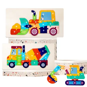 لعبة سيارة كبيرة ثلاثية الأبعاد من Montessori بتصميم حديث ، ألعاب خشبية للأطفال ، أداة سيارة لعبة CE CPC