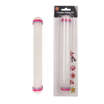 23cm PP Plastic Rolling Pin Pastry Tools Non-stick Adjustable Thickness Ring Fondant Rolling Pins