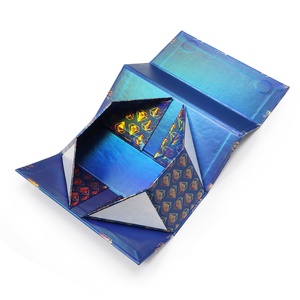 Cao cấp sang trọng có thể gập lại cứng nhắc Hộp gấp hộp Hội Đồng Quản trị phẳng gấp Hộp quà tặng với nam châm - Product Image 4