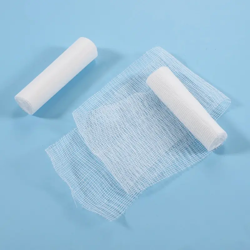 Rolo de bandagem de gaze absorvente estéril cirúrgico 5cm