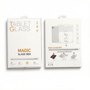 Film de protection d'écran en verre trempé transparent Magic Box en gros avec outil d'application pour <span class=keywords><strong>iPad</strong></span> 10.2 10.5 pouces - Product Image 4