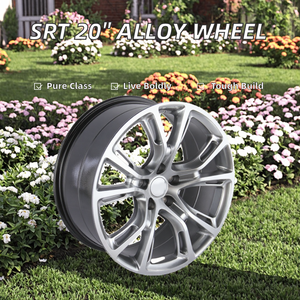 Rines de Aleación de Aluminio Nuevos 5x127 20 Pulgadas Negro Hipermetalizado 20x9 Pulgadas Diseño Cóncavo para Jeep Grand Cherokee SRT Estilo <span class=keywords><strong>Spider</strong></span> <span class=keywords><strong>Monkey</strong></span> - Product Image 2