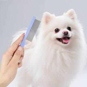 Peigne de toilettage en acier inoxydable pour animaux de compagnie, outil démêlant et anti-poils pour chiens et chats, nettoyage et élimination des poils, peigne pour chien et chat - Product Image 5