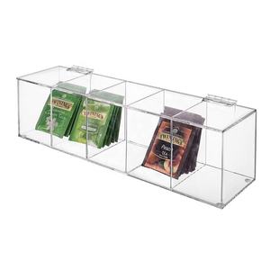 Dispensador de bolsitas de té acrílico transparente con estante de exhibición de 5 ranuras - Product Image 2
