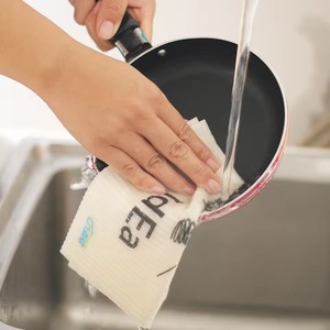 Serviettes en éponge de cellulose biodégradables à 100 %, personnalisables et réutilisables, pour la cuisine, type torchon suédois, vente en gros - Product Image 3