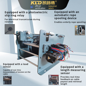 Servo Winch PLC Control Auto Rope Arranger Optoelectrical Slip Ring Relay Real-Time Monitoring Intelligent Cable Winch - Product Image 3