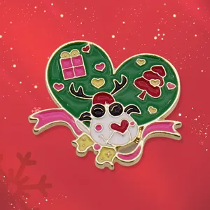 Рождественский подарок на заказ меняющий Цвет Олень Снеговик Санта мягкий лацкан Эмаль Булавка брошь значки для одежды