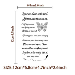 10CS/bolsa de tatuaje inglés en blanco y negro, venta al por mayor, transferencia de agua, tatuaje de larga duración, tatuaje semipermanente - Product Image 3