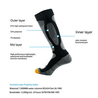 Hiver Respirant Sports de plein air Long Knee High Hommes Femme Chaussettes imperméables