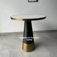 Ensemble de table et chaises de réception LDQ, style moderne et luxueux, en pierre, pour salon, modèle XZ-26, cadre métallique personnalisable