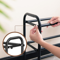 Étagère à chaussures réglable en métal robuste, autoportante et extensible à 3 niveaux pour salon, salle à manger, entrée - Style moderne