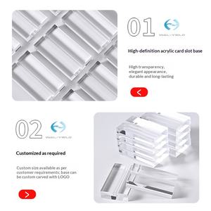 <span class=keywords><strong>Base</strong></span> de Suporte Transparente em Acrílico Translúcido para Cartões, Suporte de Mesa para Cartões de Casamento, Expositor de Fotos Fosco - Product Image 2