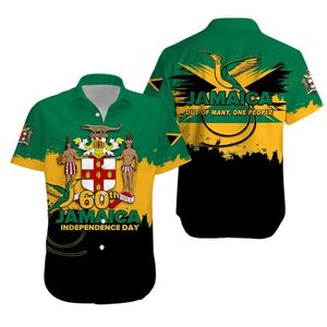 Chemise hawaïenne de football jamaïque personnalisée sublimation Reggae <span class=keywords><strong>Girlz</strong></span> imprimé lion chemises hawaïennes chemises à manches courtes personnalisées pour hommes - Product Image 5