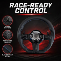 Volant de style sport pour BMW F30, volant F32 F33 F36 M Sport, volant en cuir noir avec palettes de changement de vitesse
