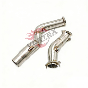 ระบบท่อไอเสียแบบดาวน์ไปป์ Vortex 3 นิ้ว สแตนเลสขัดเงา สำหรับรถยนต์รุ่นปี 2015-2020 M3 F80 M4 F82 F83 S55 L6 3.0T - Product Image 2