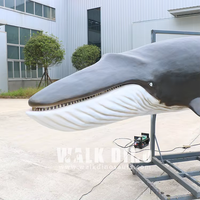 Baleine à bosse animatronique personnalisable géante avec effets sonores et lumineux pour usage intérieur/extérieur, aquariums