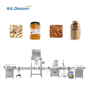 High Efficiency Coffee Beans Bottle Nuts Popcorn Cans Automatic Granular Filling Sealing Machine Packing Production Line