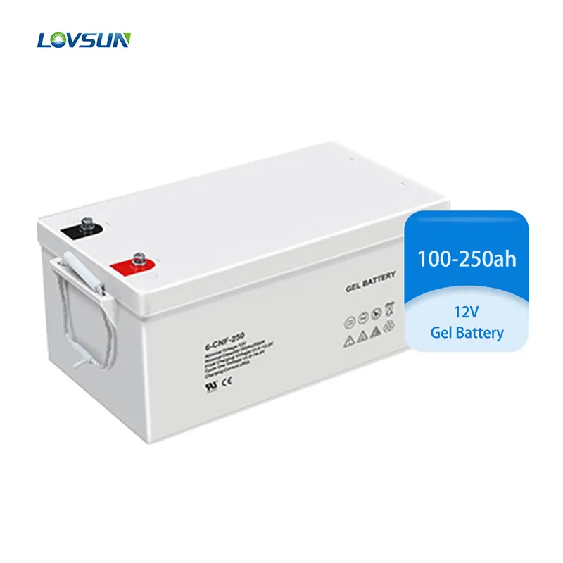 Baterai Gel 150Ah 200ah 250ah 300ah 12v Surya untuk sistem Panel surya