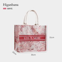 Sac en toile de jute d'impression à la mode sac fourre-tout de luxe robuste pour faire du shopping designer de sacs de luxe pour femmes