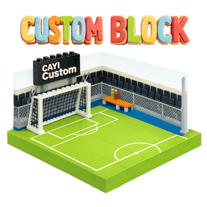 Kits <span class=keywords><strong>de</strong></span> construction <span class=keywords><strong>de</strong></span> stades <span class=keywords><strong>de</strong></span> <span class=keywords><strong>football</strong></span> personnalisables DIY – Briques en plastique pour maquettes d'architecture sportive, jeu <span class=keywords><strong>de</strong></span> <span class=keywords><strong>football</strong></span> sur mesure - Product Image 1