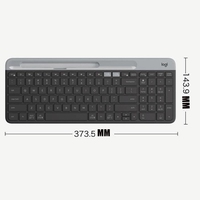 K780 Çoklu Cihaz Kablosuz Çift Modlu Anahtarlı Laptop Klavyesi için Yeni Moda Serisi 108 Tuşlu Membran USB