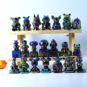 Cristaux d'Obsidienne en Titane Aura Vente en Gros Pierres de Guérison Produits Spirituels Ornements Fengshui de Méditation - Product Image 1