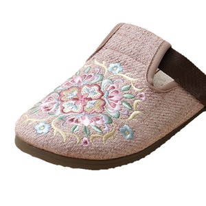 2026 New Four Season Chinese Style Embroidered Closed Toe Women Slippers Non Slip Indoor Outdoor Home Shoes - Product Image 5