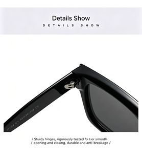 Gafas de Sol <span class=keywords><strong>para</strong></span> <span class=keywords><strong>Caballero</strong></span>, Diseño Cuadrado con Marco Grueso y Esquinas Redondeadas, Rectangulares, UV400, <span class=keywords><strong>para</strong></span> Negocios, Casual, Conducir, Viajar - Product Image 3