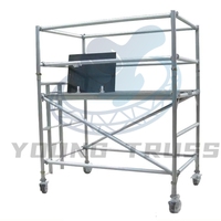 Mini tour d'échafaudage en alliage d'aluminium durable haute performance pliable pour une application sur scène