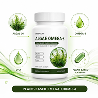 Capsules d'oméga 3 d'algues en gros, végétaliennes, à base de plantes, complément alimentaire, fabricant de bouteilles sous marque privée