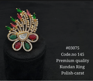 Accessoires Kundan de style Fingering, plaqués pierre, pour la fabrication de bijoux décoratifs haut de gamme - Product Image 5