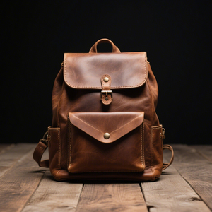 Zaino <span class=keywords><strong>in</strong></span> <span class=keywords><strong>Pelle</strong></span> Artigianale da <span class=keywords><strong>Uomo</strong></span> con Chiusura a Coulisse, Borsa Business Personalizzata <span class=keywords><strong>in</strong></span> Vera <span class=keywords><strong>Pelle</strong></span> per Campeggio - Product Image 6