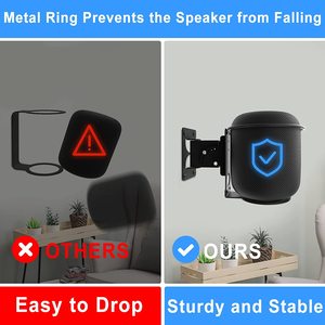 Soporte de montaje en pared para <span class=keywords><strong>altavoz</strong></span> <span class=keywords><strong>HomePod</strong></span>, soporte de montaje ajustable con rotación y inclinación, con Kit de Hardware - Product Image 3