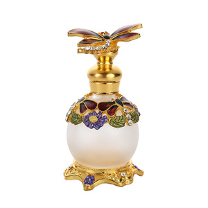 Botella de Perfume de Lujo con Diseño de Mariposa y Diamantes, 15ML 25ML, Botella Redonda para Aceites Esenciales - Product Image 2