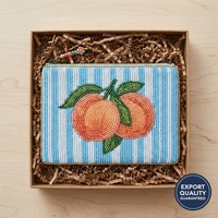 Dompet Koin Kecil Manik-Manik Cherry Merah Grosir Pabrik, Dompet Buah Buatan Tangan dengan Ritsleting, Manik-Manik Biji untuk DIY, Grosir