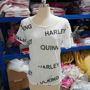 Camiseta de Cosplay de Harley Quinn de Escuadrón <span class=keywords><strong>Suicida</strong></span> para Adultos, Disfraz con Bordado, Material EVA, para Halloween, TV y Cine, para Mujer - Product Image 3